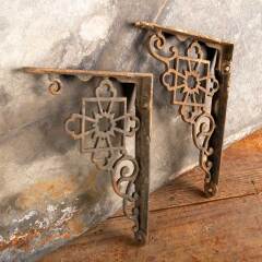 #47360 - Antique&nbsp;Ornate&nbsp;Cast&nbsp;Iron&nbsp;Shelf&nbsp;Brackets&nbsp;image