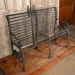 #47481 - Antique&nbsp;Wrought&nbsp;Iron&nbsp;Garden&nbsp;Patio&nbsp;Bench&nbsp;image