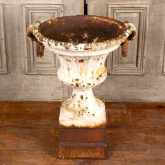 #47555 - Cast&nbsp;Iron&nbsp;Garden&nbsp;Planter&nbsp;Urn&nbsp;on&nbsp;Pedestal&nbsp;image