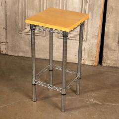 #47687 - Wood&nbsp;&&nbsp;Stainless&nbsp;Stool&nbsp;or&nbsp;End&nbsp;Table&nbsp;image