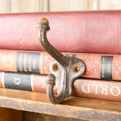 #47913 - Antique&nbsp;Cast&nbsp;Iron&nbsp;Double&nbsp;Acorn&nbsp;Finial&nbsp;Hook&nbsp;image
