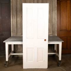 #47963 - 30x77&nbsp;Antique&nbsp;4&nbsp;Panel&nbsp;Wood&nbsp;Interior&nbsp;Door&nbsp;image