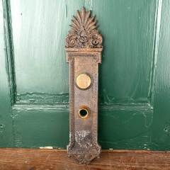 #47995 - Antique&nbsp;Ohio&nbsp;Statehouse&nbsp;Doorknob&nbsp;Backplate&nbsp;image