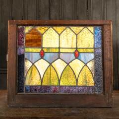 #48359 - 24x20&nbsp;Antique&nbsp;Stained&nbsp;Glass&nbsp;Window&nbsp;image