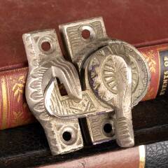 #48414 - Victorian&nbsp;Style&nbsp;Nickel&nbsp;Window&nbsp;Sash&nbsp;Lock&nbsp;image