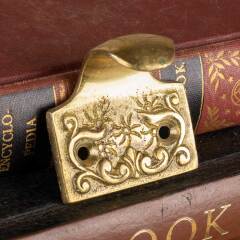 #48417 - Salvaged&nbsp;Ornate&nbsp;Brass&nbsp;Window&nbsp;Sash&nbsp;Lift&nbsp;image