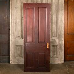 #48508 - 30x77&nbsp;Antique&nbsp;4&nbsp;Panel&nbsp;Pine&nbsp;Interior&nbsp;Door&nbsp;image