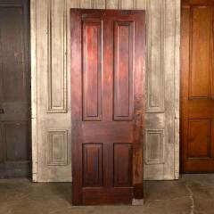 #48509 - 30x80&nbsp;Antique&nbsp;4&nbsp;Panel&nbsp;Pine&nbsp;Interior&nbsp;Door&nbsp;image