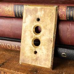 #48628 - Antique&nbsp;Brass&nbsp;Push&nbsp;Button&nbsp;Light&nbsp;Switch&nbsp;Cover&nbsp;image