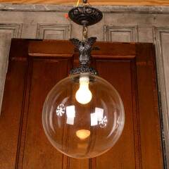 #48670 - Salvaged&nbsp;Modern&nbsp;Clear&nbsp;Globe&nbsp;Light&nbsp;Fixture&nbsp;image