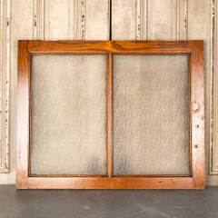 #48698 - Antique&nbsp;Privacy&nbsp;Glass&nbsp;Oak&nbsp;Transom&nbsp;Window&nbsp;image