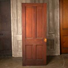 #48722 - 30x76&nbsp;Antique&nbsp;4&nbsp;Panel&nbsp;Pine&nbsp;Interior&nbsp;Door&nbsp;image