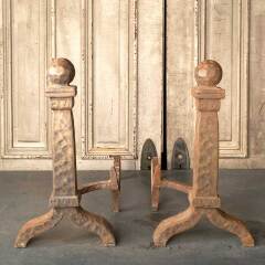 #48848 - Arts&nbsp;&&nbsp;Crafts&nbsp;Cast&nbsp;Iron&nbsp;Fireplace&nbsp;Andirons&nbsp;image