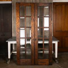 #48854 - 48x84&nbsp;Antique&nbsp;Oak&nbsp;10&nbsp;Lite&nbsp;French&nbsp;Doors&nbsp;image
