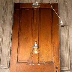 #48874 - Salvaged&nbsp;Pendant&nbsp;Light&nbsp;Fixture&nbsp;w/&nbsp;Glass&nbsp;Shade&nbsp;image