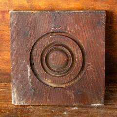 #49082 - Antique&nbsp;Wood&nbsp;Rosette&nbsp;Interior&nbsp;Trim&nbsp;Block&nbsp;image