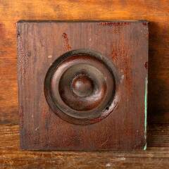 #49084 - Antique&nbsp;Wood&nbsp;Rosette&nbsp;Interior&nbsp;Trim&nbsp;Block&nbsp;image