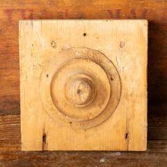 #49093 - Antique&nbsp;Wood&nbsp;Rosette&nbsp;Interior&nbsp;Trim&nbsp;Block&nbsp;image