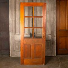 #49111 - 32x79&nbsp;Antique&nbsp;6&nbsp;Lite&nbsp;Wood&nbsp;Entry&nbsp;Door&nbsp;image