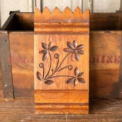 #49153 - Antique&nbsp;Carved&nbsp;Wood&nbsp;Rosette&nbsp;Trim&nbsp;Block&nbsp;image