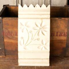 #49156 - Antique&nbsp;Carved&nbsp;Wood&nbsp;Rosette&nbsp;Trim&nbsp;Block&nbsp;image
