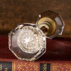 #49236 - Antique&nbsp;Octagonal&nbsp;Petite&nbsp;Glass&nbsp;Doorknobs&nbsp;image