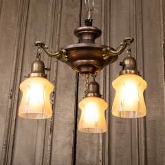 #49307 - Antique&nbsp;3&nbsp;Bulb&nbsp;Chandelier&nbsp;Light&nbsp;Fixture&nbsp;image