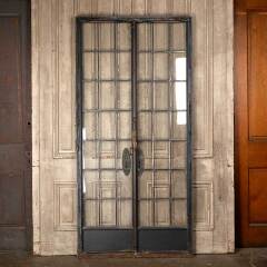 #49670 - 41x85&nbsp;Antique&nbsp;Leaded&nbsp;Glass&nbsp;Casement&nbsp;Doors&nbsp;image