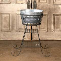 #49792 - Metal&nbsp;Stand&nbsp;with&nbsp;Ice&nbsp;Bucket&nbsp;Planter&nbsp;image