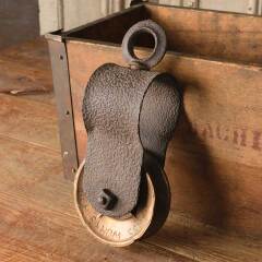 #49891 - Antique&nbsp;Cast&nbsp;Iron&nbsp;&&nbsp;Brass&nbsp;Barn&nbsp;Pulley&nbsp;image