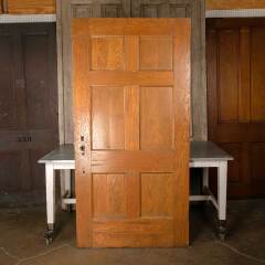 #49952 - 42x83&nbsp;Antique&nbsp;Oak&nbsp;6&nbsp;Panel&nbsp;Entry&nbsp;Door&nbsp;image