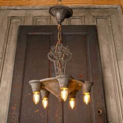 #50043 - 15x25&nbsp;Antique&nbsp;5&nbsp;Bulb&nbsp;Chandelier&nbsp;Light&nbsp;Fixture&nbsp;image