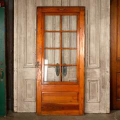 #50069 - 36x81&nbsp;Antique&nbsp;9&nbsp;Lite&nbsp;Pine&nbsp;Wood&nbsp;Storm&nbsp;Door&nbsp;image