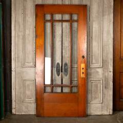 #50070 - 36x79&nbsp;Antique&nbsp;9&nbsp;Lite&nbsp;Wood&nbsp;Entry&nbsp;Door&nbsp;image