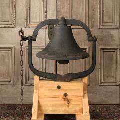 #50232 - Antique&nbsp;Cast&nbsp;Iron&nbsp;Farmhouse&nbsp;Bell&nbsp;&&nbsp;Yoke&nbsp;image