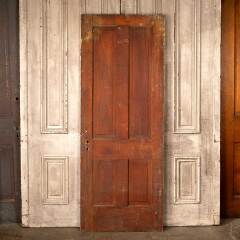 #50233 - 30x77&nbsp;Antique&nbsp;4&nbsp;Panel&nbsp;Wood&nbsp;Interior&nbsp;Door&nbsp;image