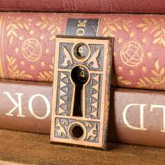 #50363 - Antique&nbsp;Ornate&nbsp;Brass&nbsp;Keyhole&nbsp;Escutcheon&nbsp;image