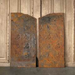 #50391 - Antique&nbsp;Cast&nbsp;Iron&nbsp;Fireplace&nbsp;Fireback&nbsp;Panels&nbsp;image