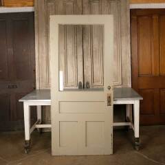 #50495 - 36x80&nbsp;Antique&nbsp;Half&nbsp;Lite&nbsp;Wood&nbsp;Entry&nbsp;Door&nbsp;image