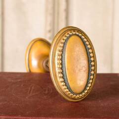 #50551 - Antique&nbsp;Brass&nbsp;Oval&nbsp;Doorknob&nbsp;Hardware&nbsp;image