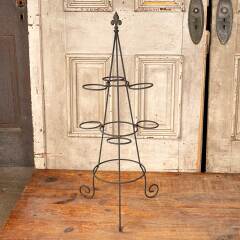 #50681 - Wrought&nbsp;Iron&nbsp;Fleur-De-Lis&nbsp;Obelisk&nbsp;Plant&nbsp;Stand&nbsp;image