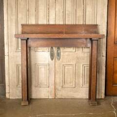 #50899 - 58x54&nbsp;Salvaged&nbsp;Antique&nbsp;Oak&nbsp;Fireplace&nbsp;Mantel&nbsp;image
