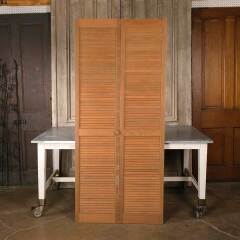 #51213 - 35x80&nbsp;Salvaged&nbsp;Louvered&nbsp;Wood&nbsp;Bifold&nbsp;Doors&nbsp;image