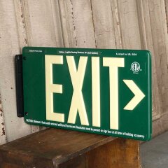 #51915 - 16x9&nbsp;Salvaged&nbsp;Plastic&nbsp;Wall&nbsp;Mount&nbsp;EXIT&nbsp;Sign&nbsp;image