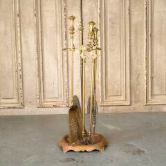 #51976 - Antique&nbsp;Brass&nbsp;Fireplace&nbsp;Tool&nbsp;Set&nbsp;image