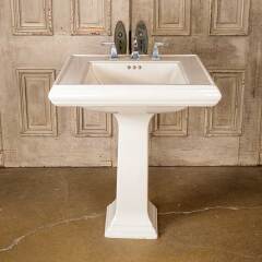 #52048 - 27x35&nbsp;Salvaged&nbsp;Kohler&nbsp;Porcelain&nbsp;Pedestal&nbsp;Sink&nbsp;image