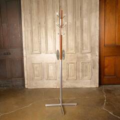 #52116 - Vintage&nbsp;Wood&nbsp;&&nbsp;Metal&nbsp;Hall&nbsp;Tree&nbsp;Coat&nbsp;Rack&nbsp;image