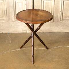 #52120 - Vintage&nbsp;3&nbsp;Legged&nbsp;Round&nbsp;Wood&nbsp;End&nbsp;Table&nbsp;image