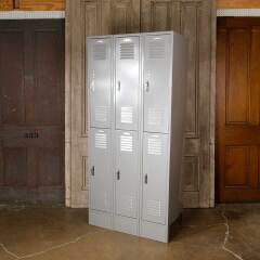 #52224 - Salvaged&nbsp;3&nbsp;Gang&nbsp;Metal&nbsp;Lockers&nbsp;image