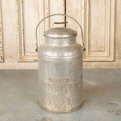 #52273 - Antique&nbsp;Galvanized&nbsp;Metal&nbsp;Milk&nbsp;Jug&nbsp;Can&nbsp;image
